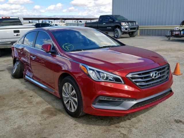 5NPE34AF4FH061807 - 2015 HYUNDAI SONATA SPO RED photo 1