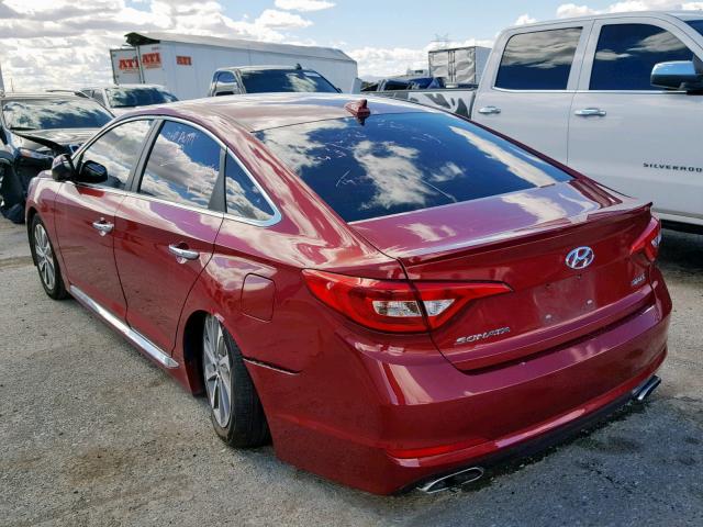 5NPE34AF4FH061807 - 2015 HYUNDAI SONATA SPO RED photo 3