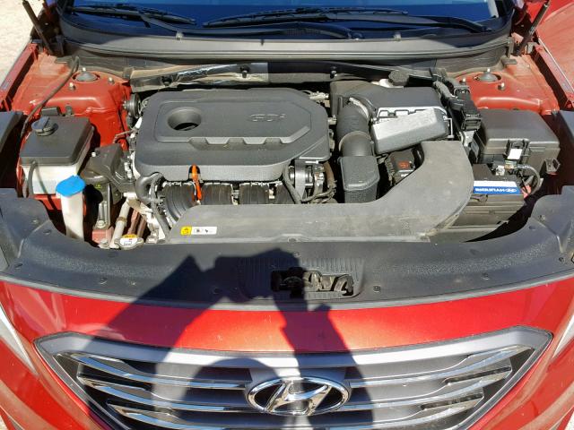 5NPE34AF4FH061807 - 2015 HYUNDAI SONATA SPO RED photo 7