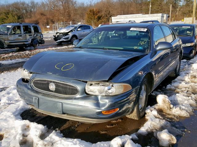 1G4HR54K4YU108851 - 2000 BUICK LESABRE LI BLUE photo 2