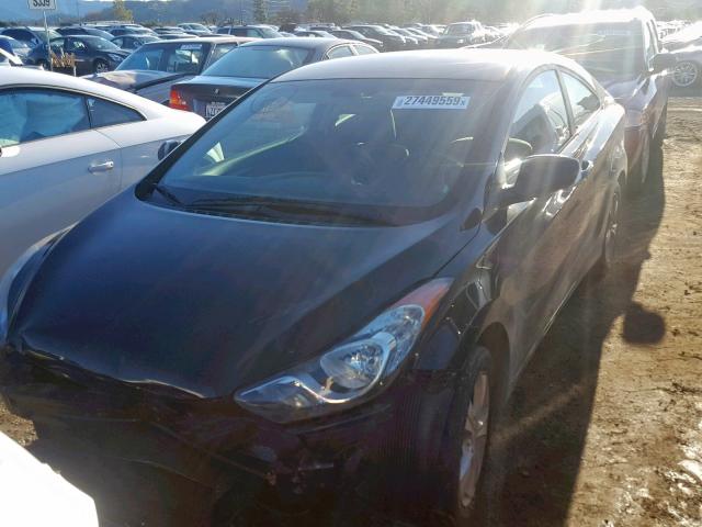 KMHDH6AE3DU001161 - 2013 HYUNDAI ELANTRA CO BLACK photo 2