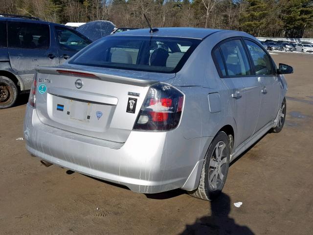 3N1AB6AP7CL739227 - 2012 NISSAN SENTRA 2.0 SILVER photo 4