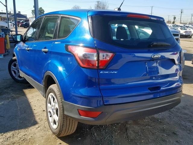 1FMCU0F75HUD59298 - 2017 FORD ESCAPE S BLUE photo 3