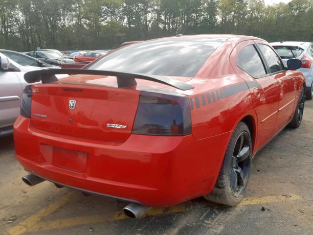 2B3LA73W17H652023 - 2007 DODGE CHARGER SR RED photo 4