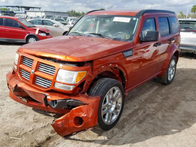 1D8GT58637W719795 - 2007 DODGE NITRO R/T ORANGE photo 2