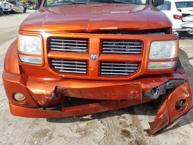 1D8GT58637W719795 - 2007 DODGE NITRO R/T ORANGE photo 9