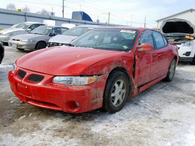 1G2WP52K1XF354669 - 1999 PONTIAC GRAND PRIX RED photo 2