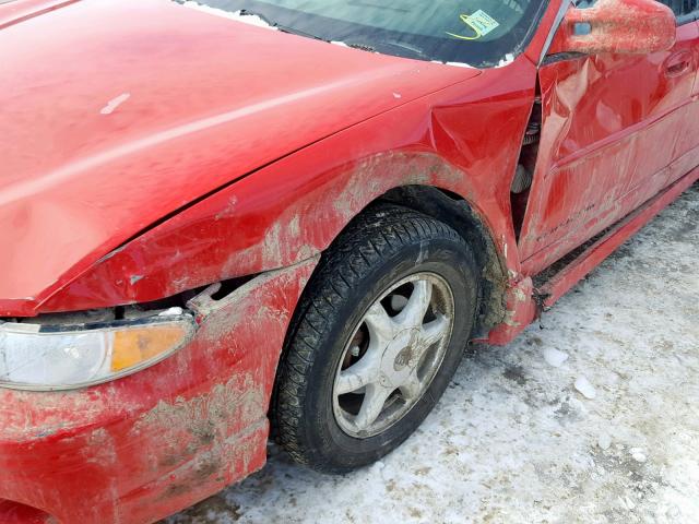 1G2WP52K1XF354669 - 1999 PONTIAC GRAND PRIX RED photo 9