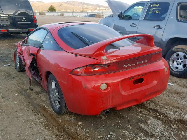 4A3AK44Y4XE089880 - 1999 MITSUBISHI ECLIPSE GS RED photo 3