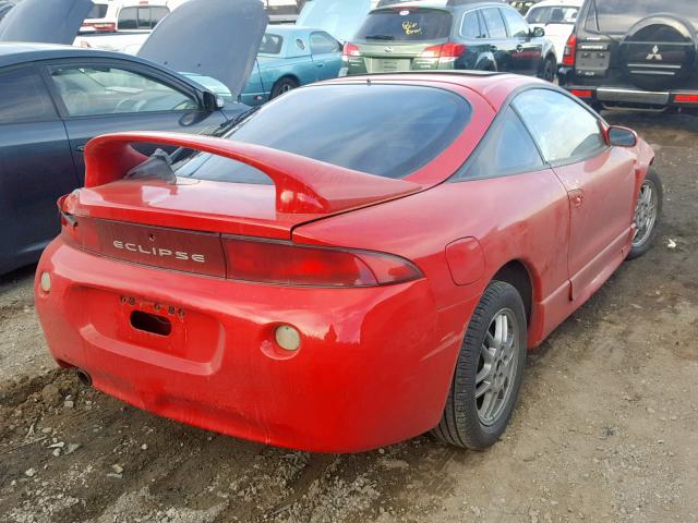 4A3AK44Y4XE089880 - 1999 MITSUBISHI ECLIPSE GS RED photo 4