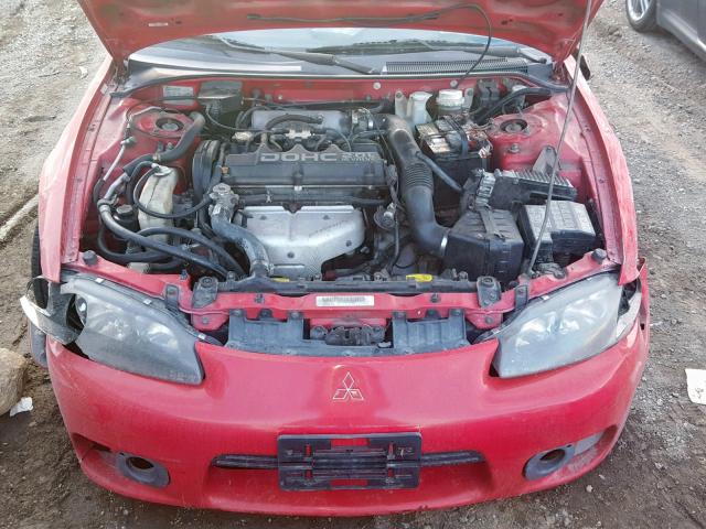 4A3AK44Y4XE089880 - 1999 MITSUBISHI ECLIPSE GS RED photo 7