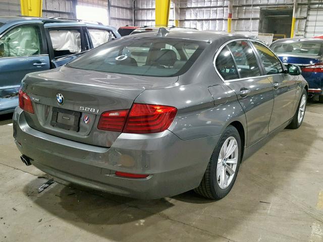 WBA5A7C59ED612746 - 2014 BMW 528 XI GRAY photo 4