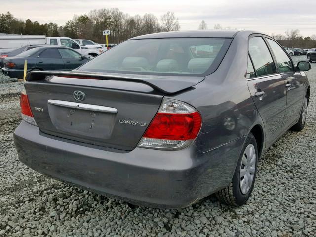 4T1BE32K95U593296 - 2005 TOYOTA CAMRY LE GRAY photo 4