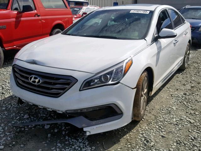 5NPE34AF5HH502444 - 2017 HYUNDAI SONATA SPO WHITE photo 2