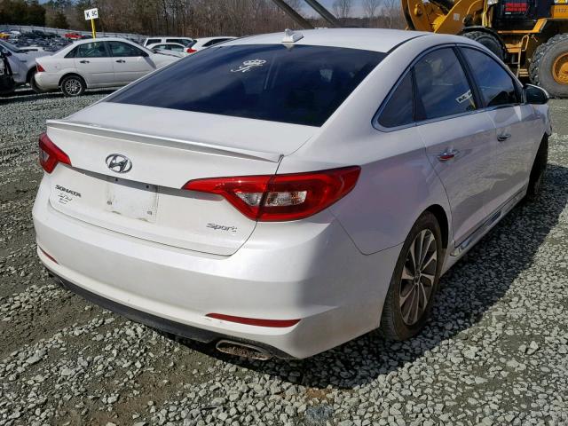 5NPE34AF5HH502444 - 2017 HYUNDAI SONATA SPO WHITE photo 4