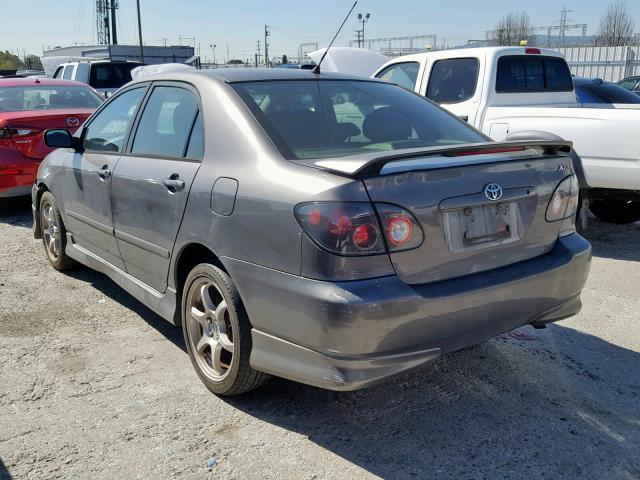 2T1BY32E55C363600 - 2005 TOYOTA COROLLA XR CHARCOAL photo 3