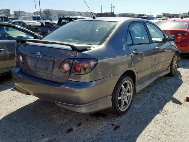 2T1BY32E55C363600 - 2005 TOYOTA COROLLA XR CHARCOAL photo 4