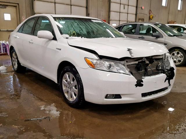 4T1BB46K28U061689 - 2008 TOYOTA CAMRY HYBR WHITE photo 1