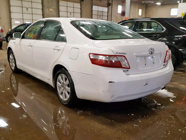 4T1BB46K28U061689 - 2008 TOYOTA CAMRY HYBR WHITE photo 3