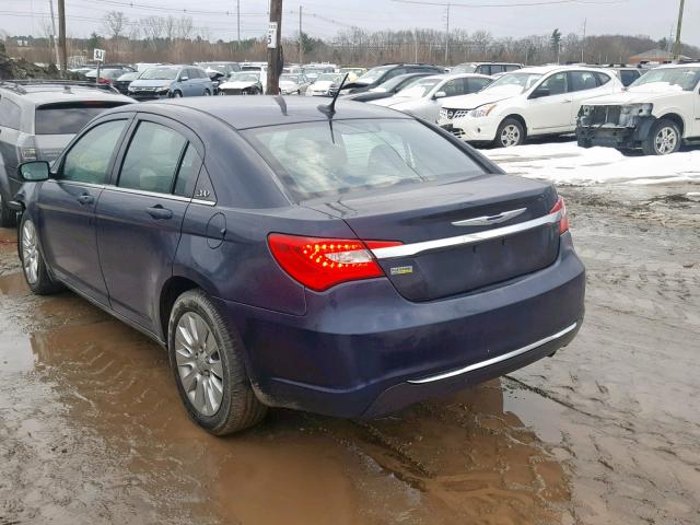 1C3CCBAB0EN170793 - 2014 CHRYSLER 200 LX BLUE photo 3