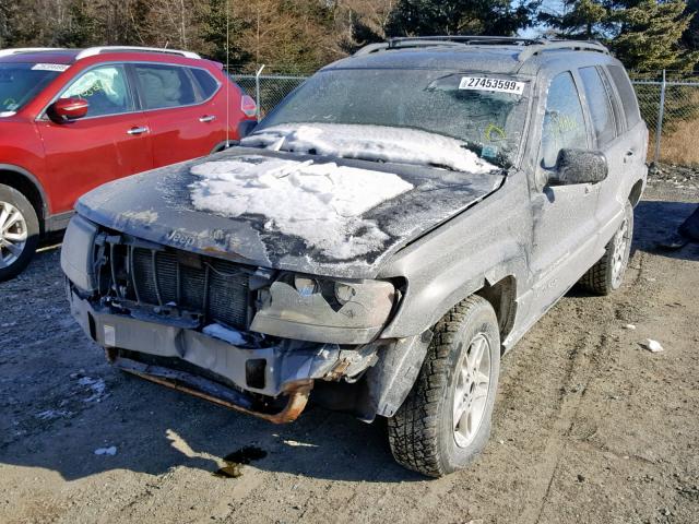 1J4GW48S74C157842 - 2004 JEEP GRAND CHER GRAY photo 2