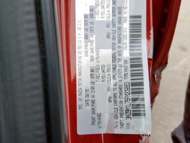 3MZBM1L75FM209863 - 2015 MAZDA 3 TOURING RED photo 10