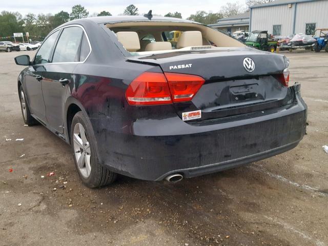 1VWBP7A35DC143131 - 2013 VOLKSWAGEN PASSAT SE BLACK photo 3