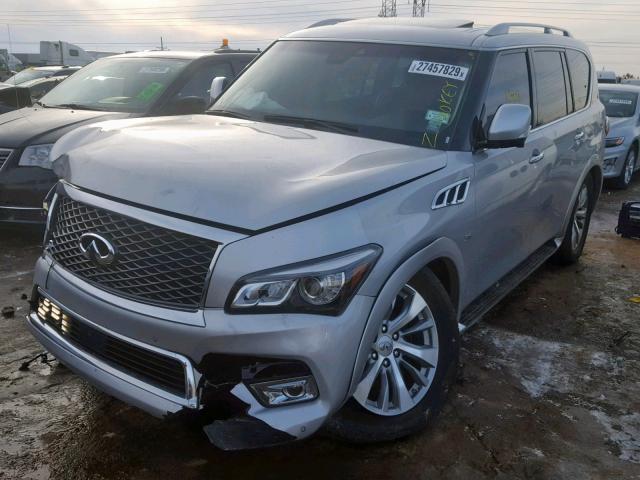 JN8AZ2NEXH9158478 - 2017 INFINITI QX80 BASE SILVER photo 2