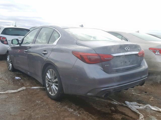 JN1EV7AR1JM435507 - 2018 INFINITI Q50 LUXE GRAY photo 3