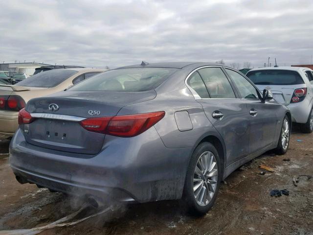 JN1EV7AR1JM435507 - 2018 INFINITI Q50 LUXE GRAY photo 4