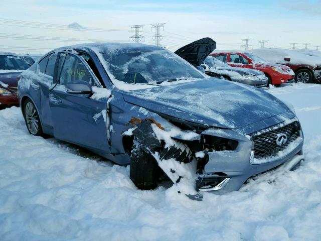 JN1EV7AR6JM441626 - 2018 INFINITI Q50 LUXE BLUE photo 1