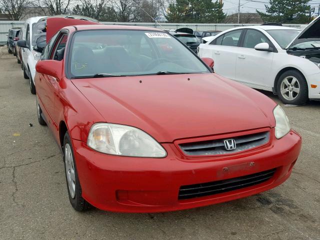 1HGEJ6126YL059992 - 2000 HONDA CIVIC DX RED photo 1