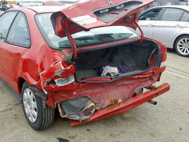 1HGEJ6126YL059992 - 2000 HONDA CIVIC DX RED photo 9