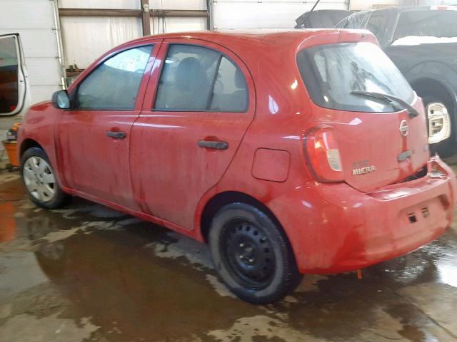 3N1CK3CP9FL230457 - 2015 NISSAN MICRA RED photo 3