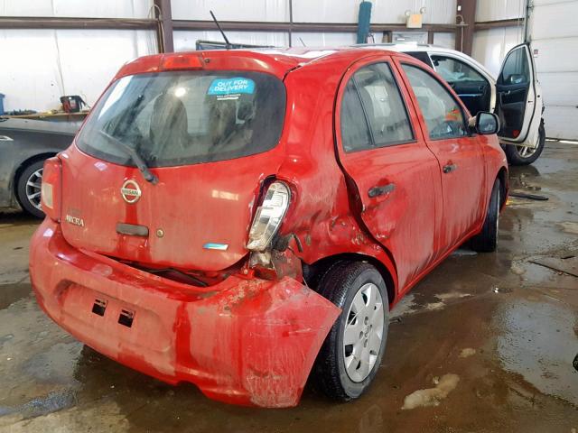 3N1CK3CP9FL230457 - 2015 NISSAN MICRA RED photo 4