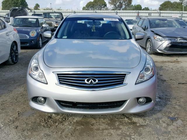 JN1CV6AP1DM720499 - 2013 INFINITI G37 BASE SILVER photo 9