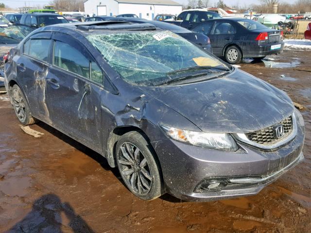 2HGFB2F90EH543150 - 2014 HONDA CIVIC EXL GRAY photo 1