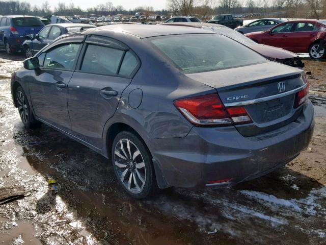 2HGFB2F90EH543150 - 2014 HONDA CIVIC EXL GRAY photo 3