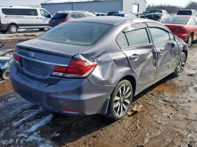 2HGFB2F90EH543150 - 2014 HONDA CIVIC EXL GRAY photo 4