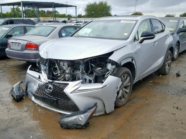 JTJYARBZ9G2026382 - 2016 LEXUS NX 200T SILVER photo 2