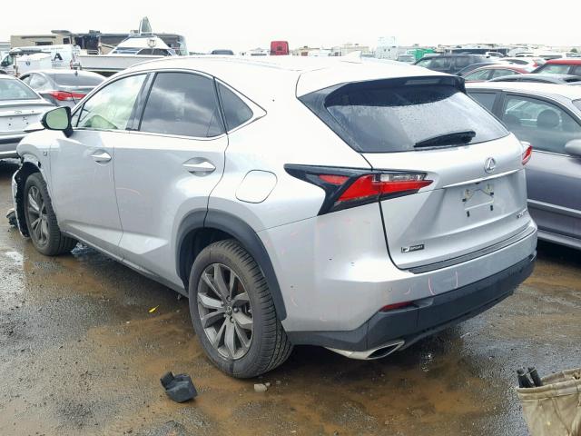 JTJYARBZ9G2026382 - 2016 LEXUS NX 200T SILVER photo 3