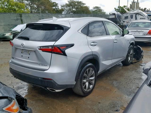 JTJYARBZ9G2026382 - 2016 LEXUS NX 200T SILVER photo 4