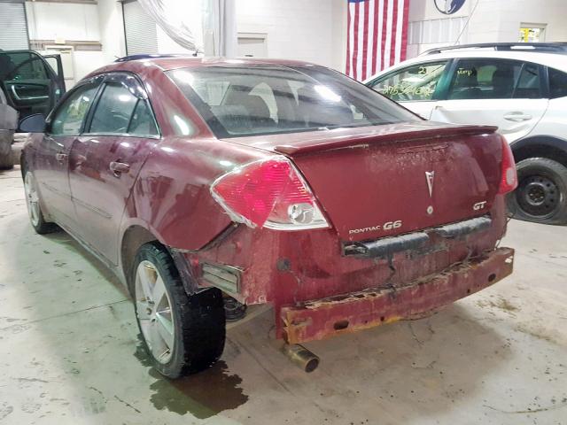 1G2ZH57N594219450 - 2009 PONTIAC G6 GT BURGUNDY photo 3