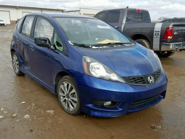 JHMGE8H5XDC035713 - 2013 HONDA FIT SPORT BLUE photo 1