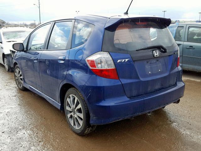 JHMGE8H5XDC035713 - 2013 HONDA FIT SPORT BLUE photo 3