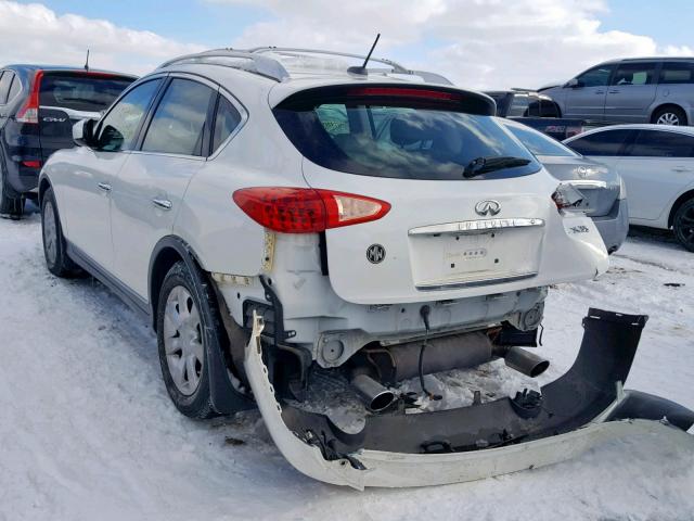 JNKAJ09F48M360805 - 2008 INFINITI EX35 BASE WHITE photo 3