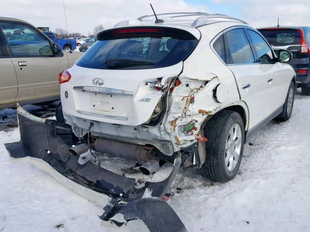 JNKAJ09F48M360805 - 2008 INFINITI EX35 BASE WHITE photo 4