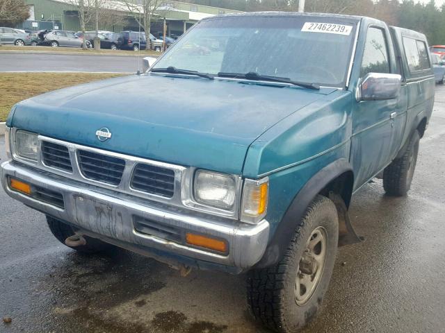 1N6HD16Y9SC387544 - 1995 NISSAN TRUCK KING TURQUOISE photo 2