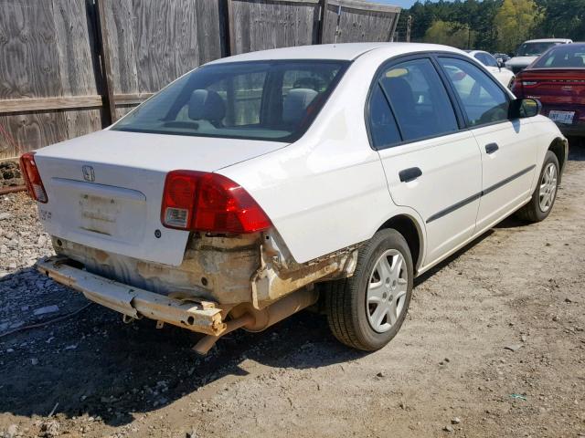 2HGES163X4H577385 - 2004 HONDA CIVIC DX V WHITE photo 4