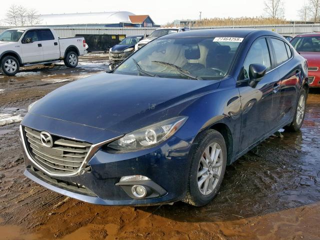 JM1BM1V78E1130697 - 2014 MAZDA 3 TOURING BLUE photo 2